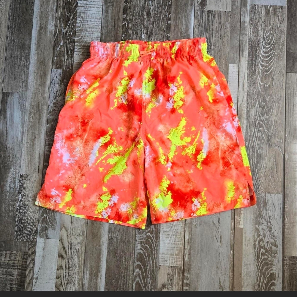 Athletic Works Kids Tie-Dye Shorts - Orange and Yellow